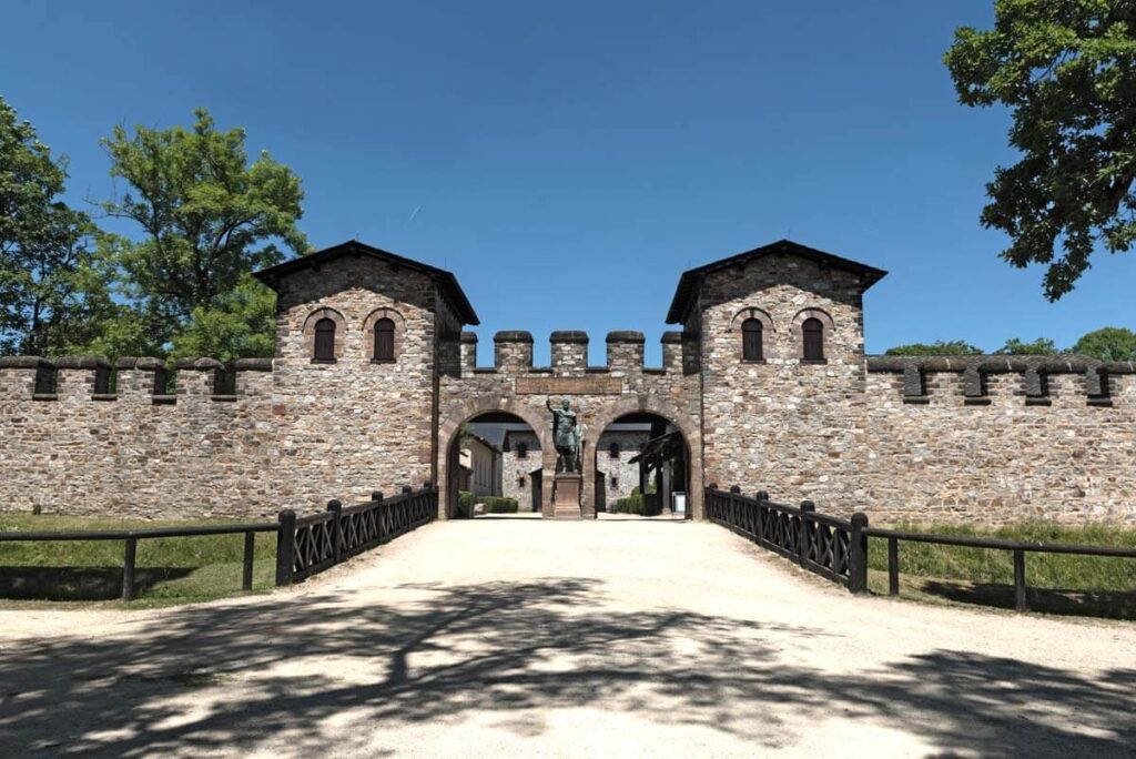 The reconstructed Saalburg Roman fort, near Frankfurt in Germany