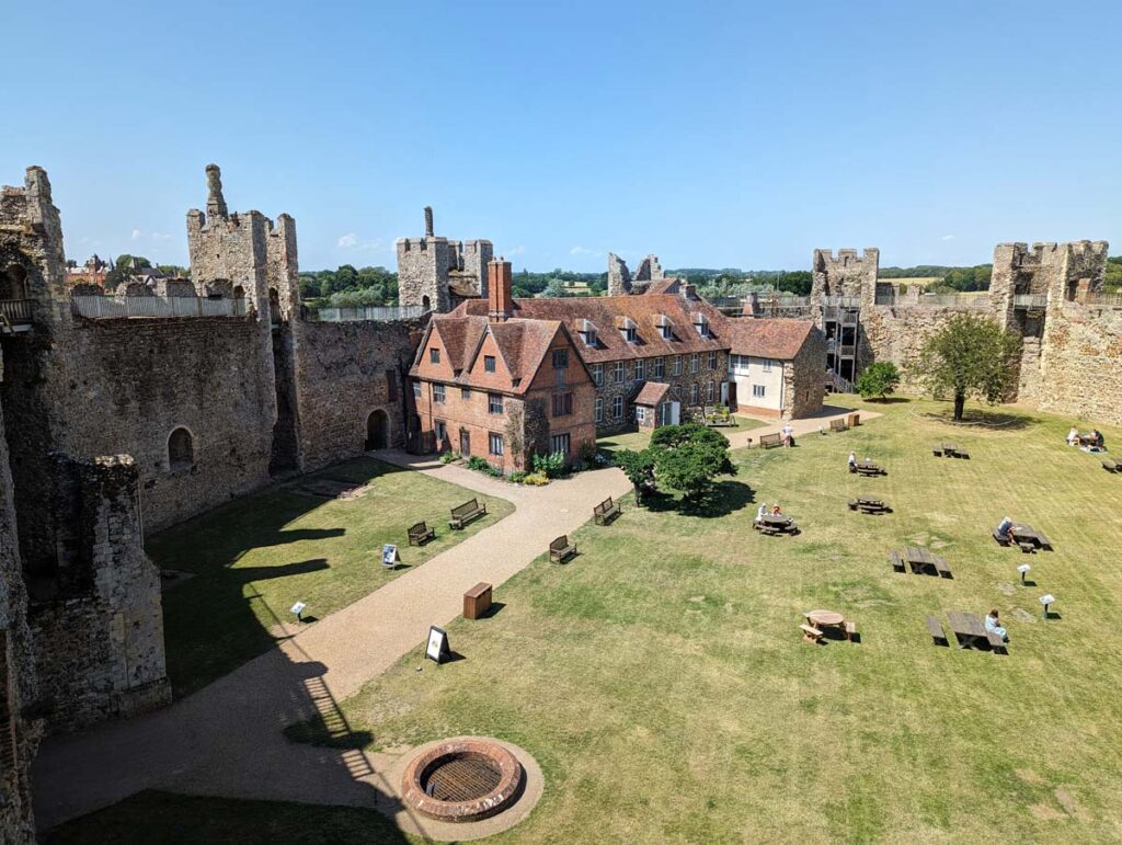 The inner court as seen from the walls. This area would once have been full of buildings.