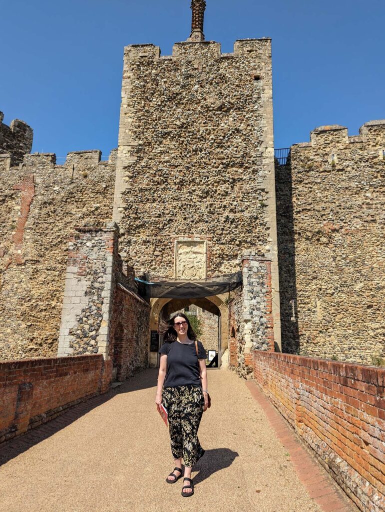 Me in front of the gatehouse at Framlingham Castle.