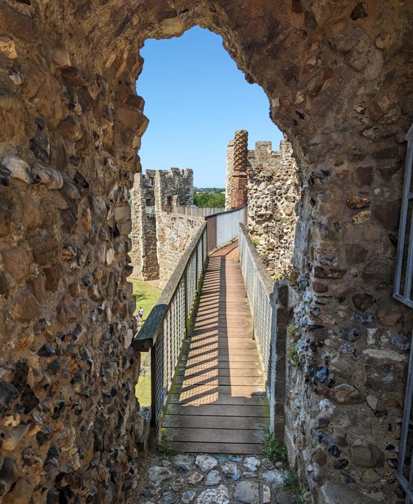 A view of walking along the walls at Framlingham Castle