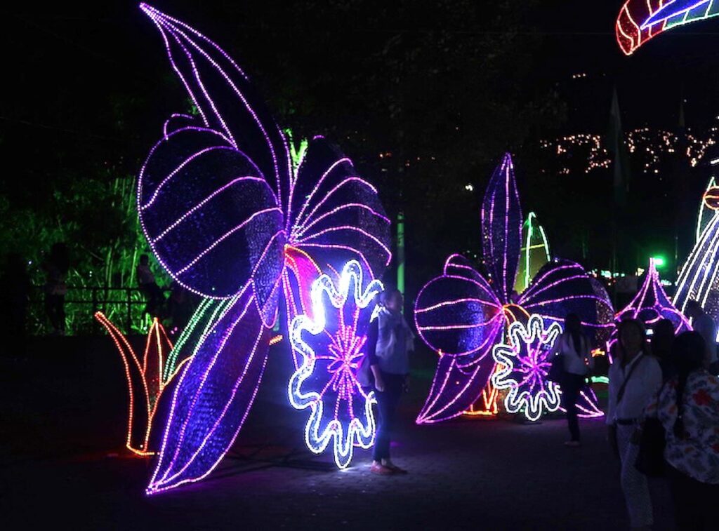 Los Alumbrados light festival in Medellin, Colombia