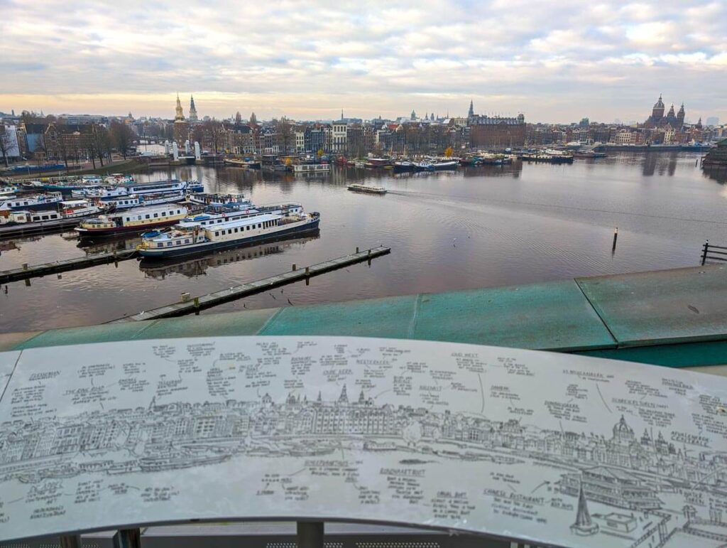 NEMO has a beautiful view across the city from the roof terrace