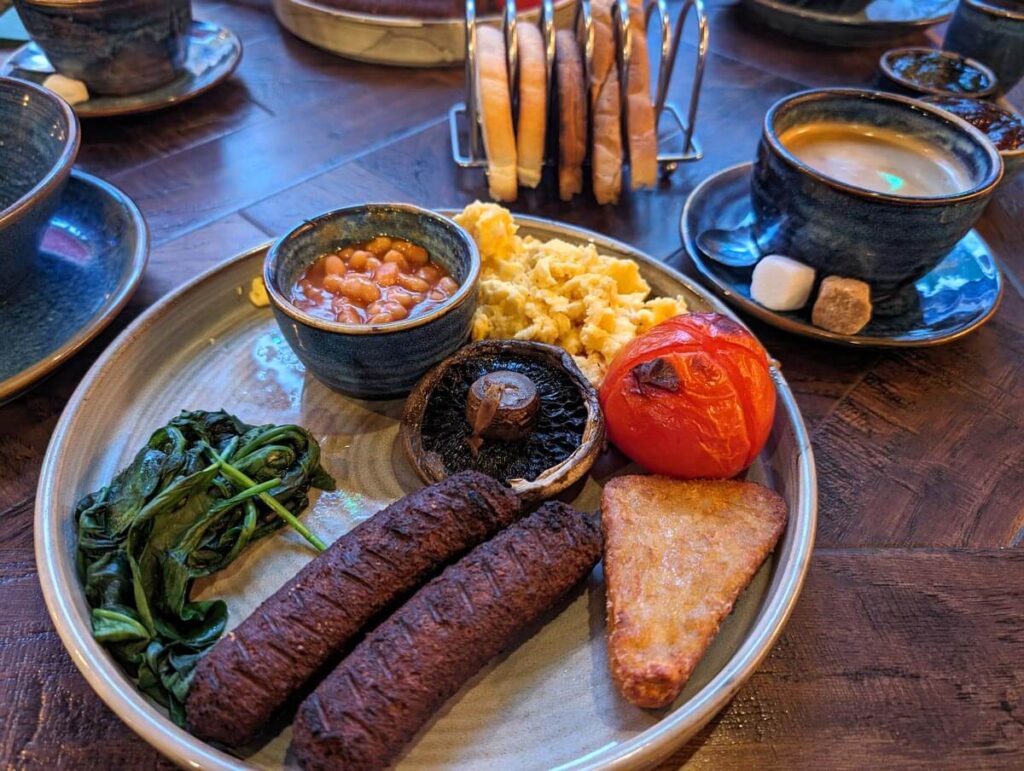 My veggie breakfast set me up well for a day of exploring Northumberland