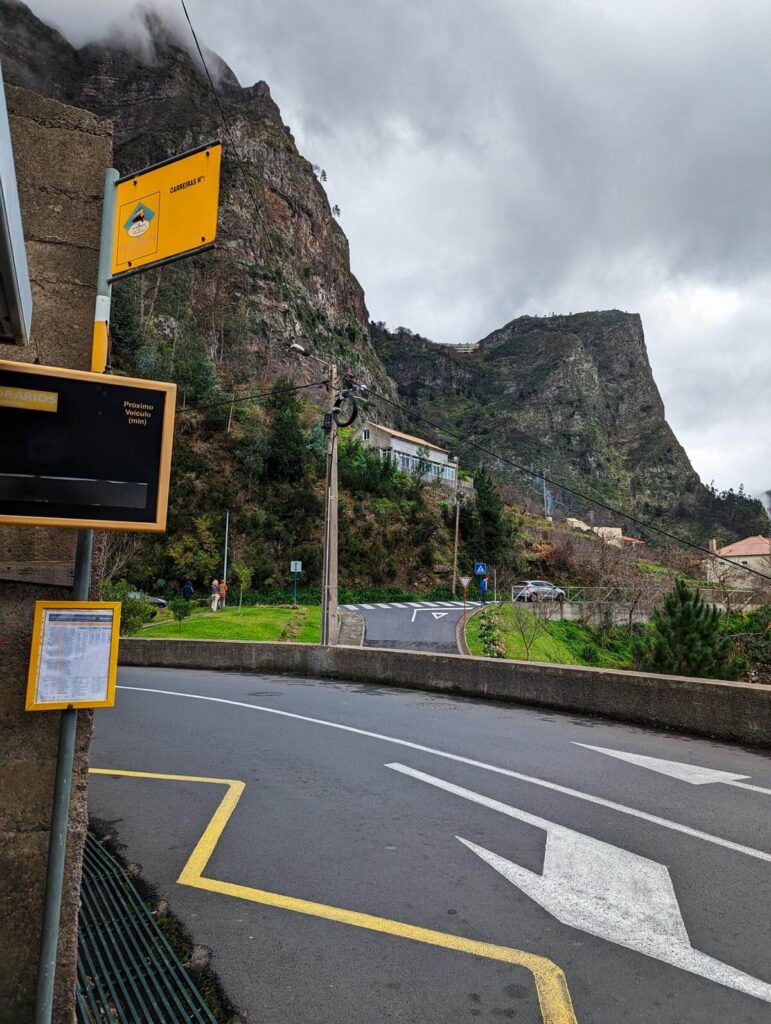 Waiting for the bus back to Funchal from Valley of the Nuns