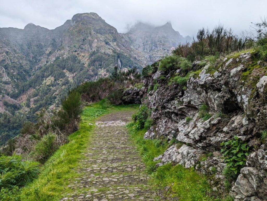 A rocky stretch of the path through the Madeira mountains