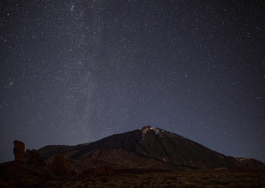 Stars above Mount Teide
