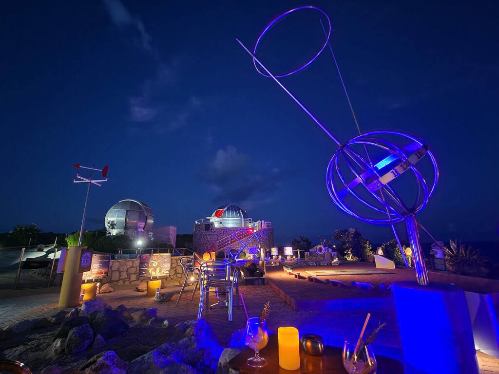 Astronomical observatories at the Astronomy Café Rhodes, in Greece