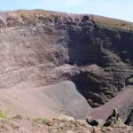 The crater of Mount Vesuvius