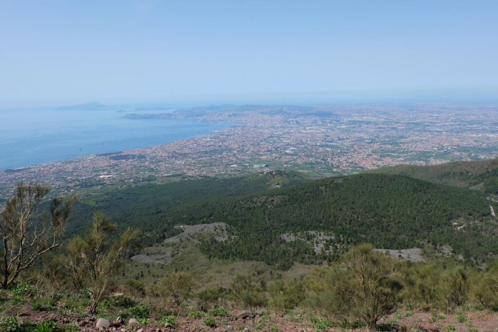 The view from Vesuvius towards Naples