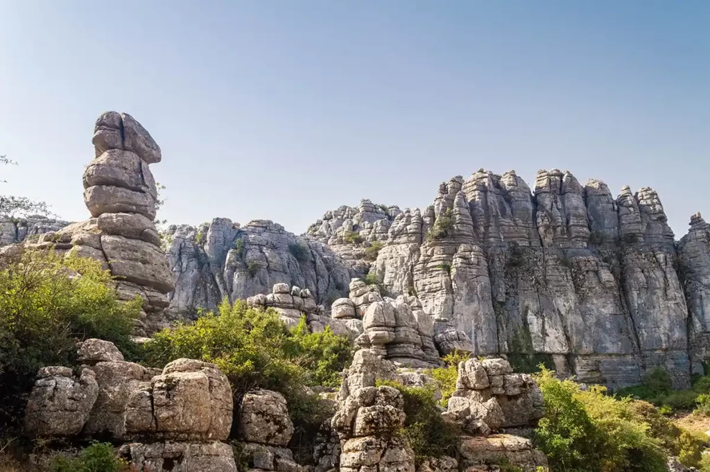The rock formations in El Torcal Natural Park look like they've come from another planet