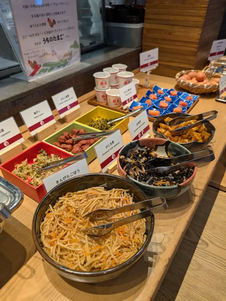 A Japanese-style breakfast buffet in Tokyo