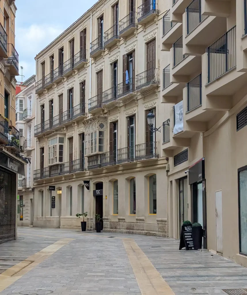 TOC Hostel Malaga is in a large historic building in the old town