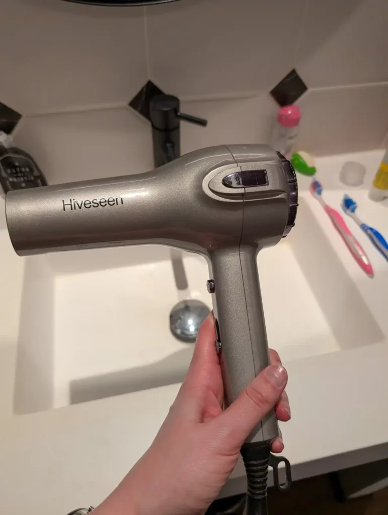 A grey hairdryer