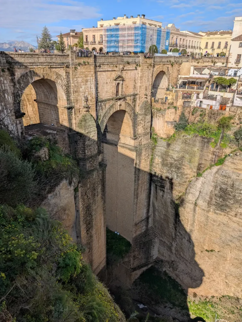 The historic bridge in Ronda across a deep gorge
