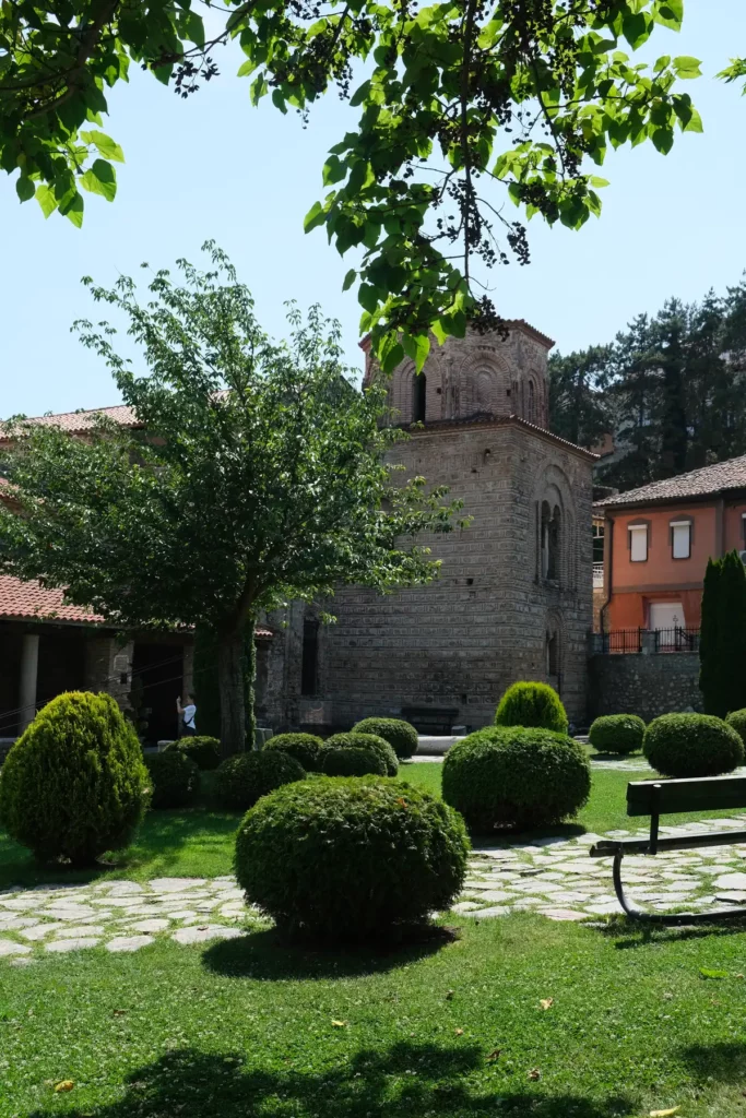 A Byzantine church in a beautiful garden