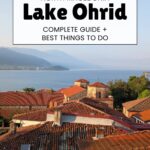 A view across Ohrid old town towards Lake Ohrid