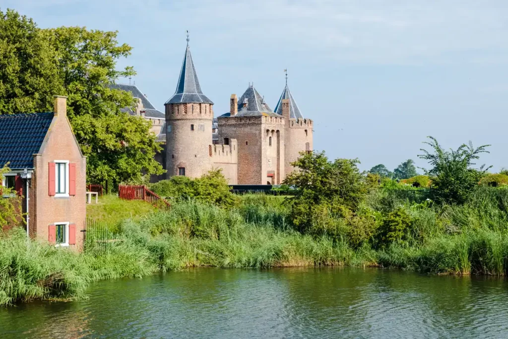 The dramatic spires and towers of Muiderslot, known as Amsterdam Castle.