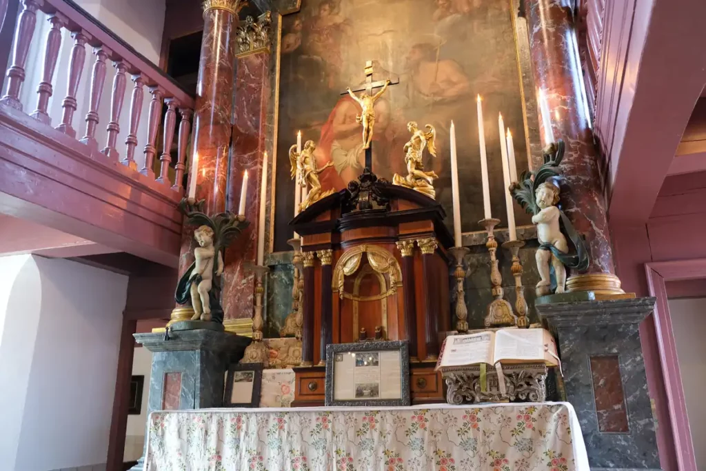 An ornate 17th century Catholic altar