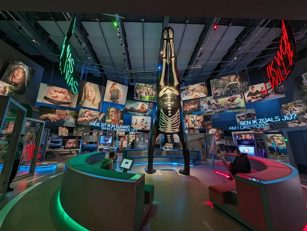 An exhibit about the human body at the NEMO  science museum in Amsterdam