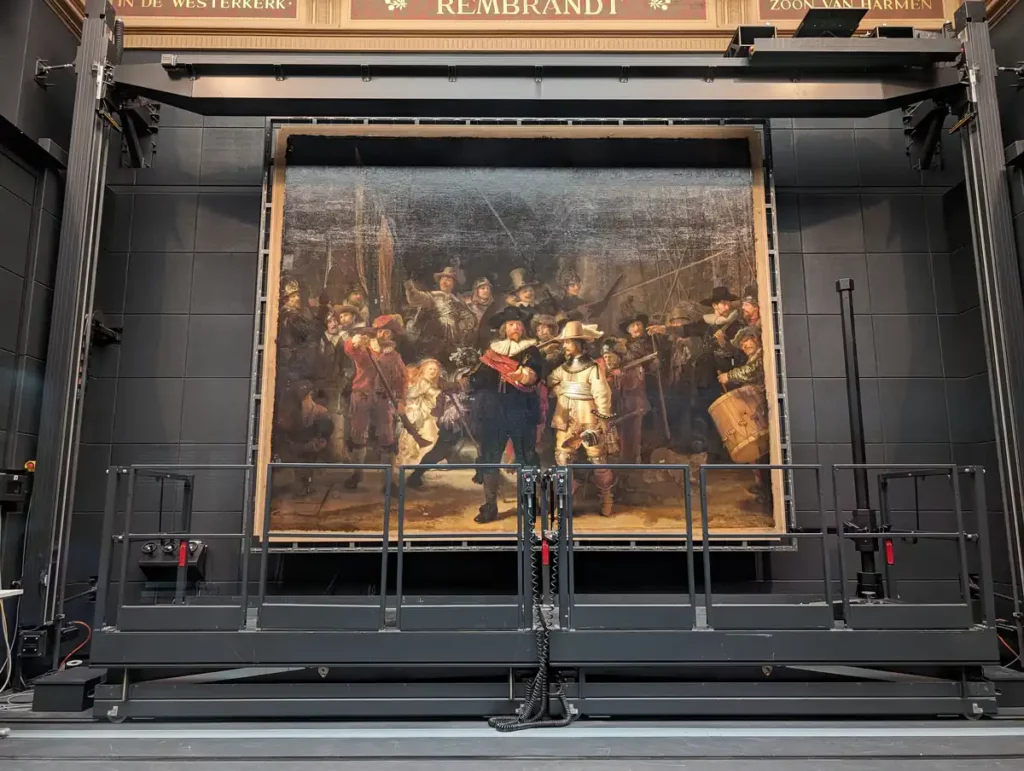 Rembrandt's painting The Night Watch at the Rijksmuseum