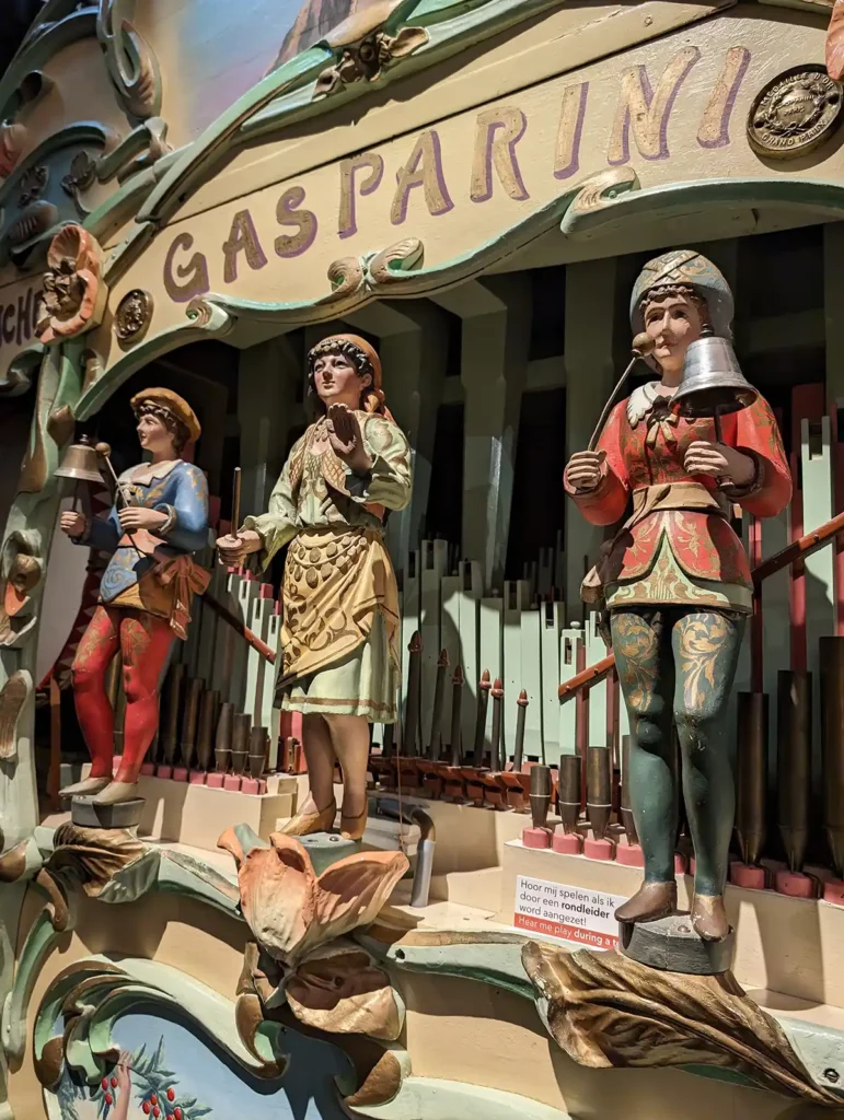 Painted figures on a historic music box