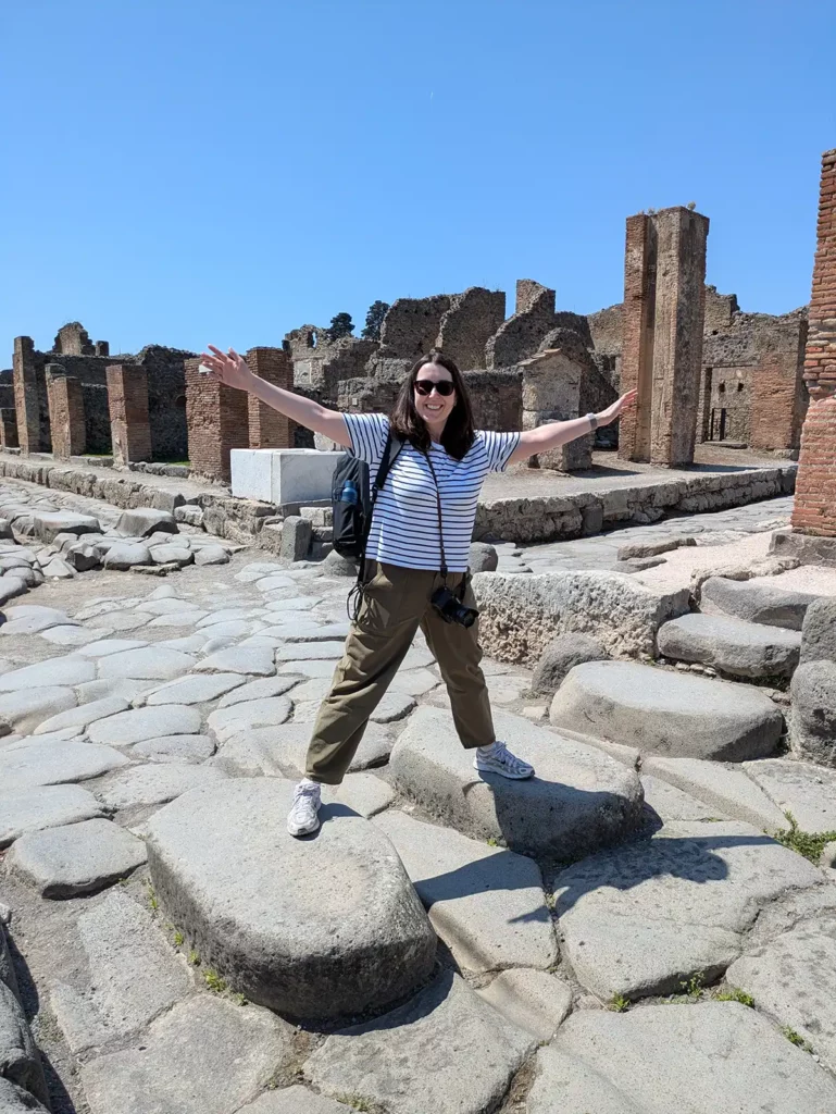 A woman (me!) at Pompeii