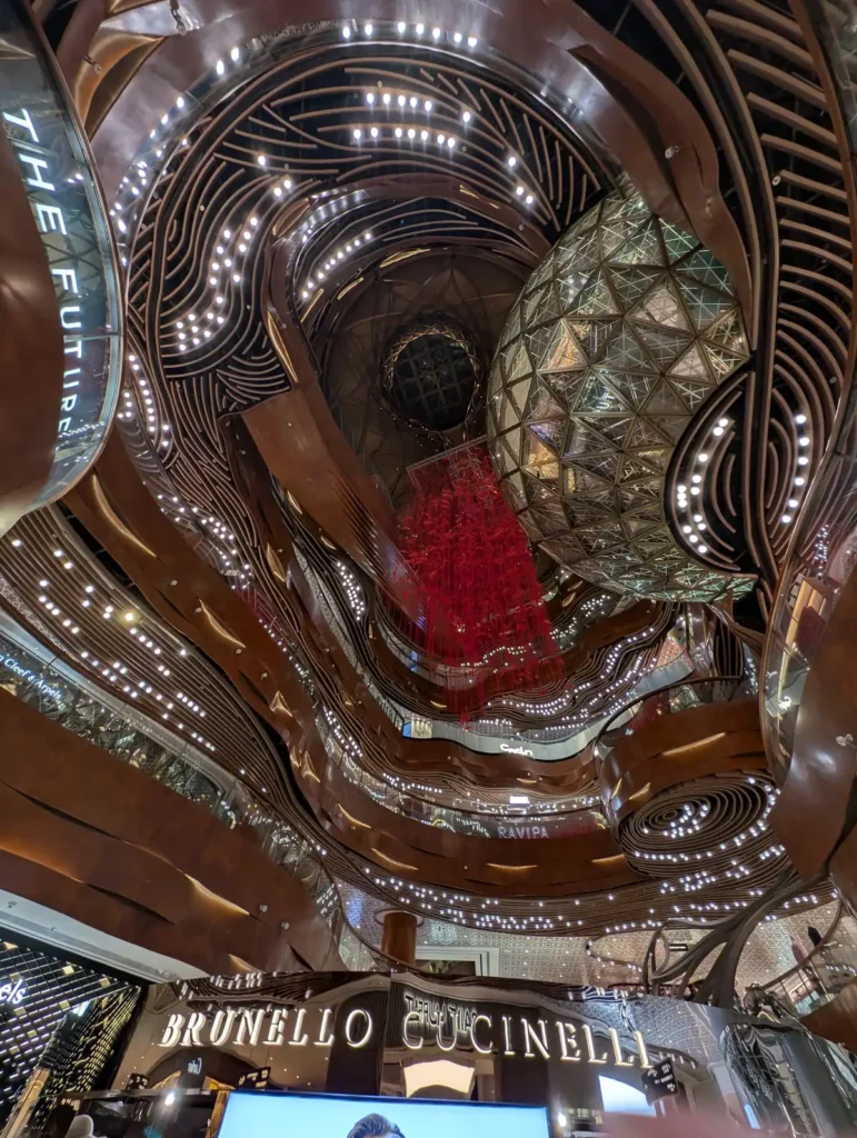 Inside the K11 Musea mall. The undulating floors inside make you feel like you're inside a chocolate bar.