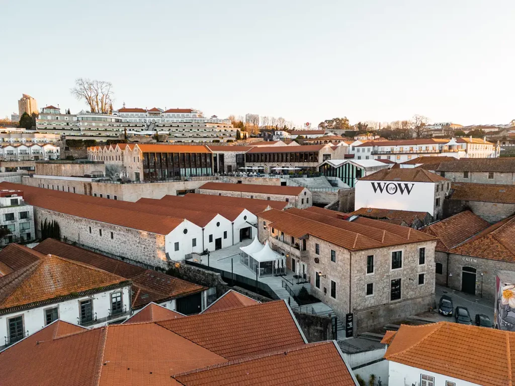 The WOW cultural district in Vila Nova de Gaia is housed in a complex of old warehouses