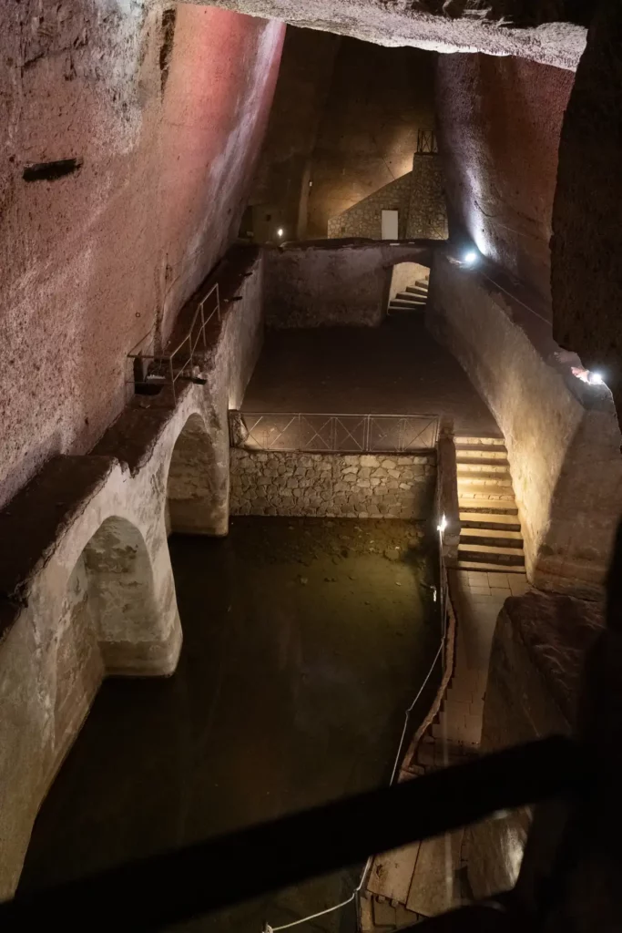 A huge underground cistern at Galleria Borbonica