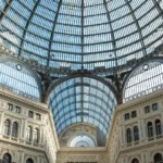 Things to do in Naples - the ornate glass dome of Galleria Umberto I