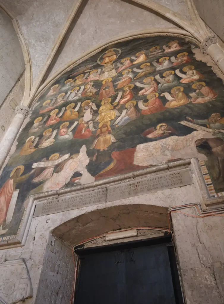 A fresco of the Tree of Jesse in the Duomo di Napoli. You pass through this chapel to do the rooftop tour.