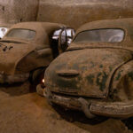 Vintage cars abandoned in the tunnels at Galleria Borbonica (Bourbon Tunnels)